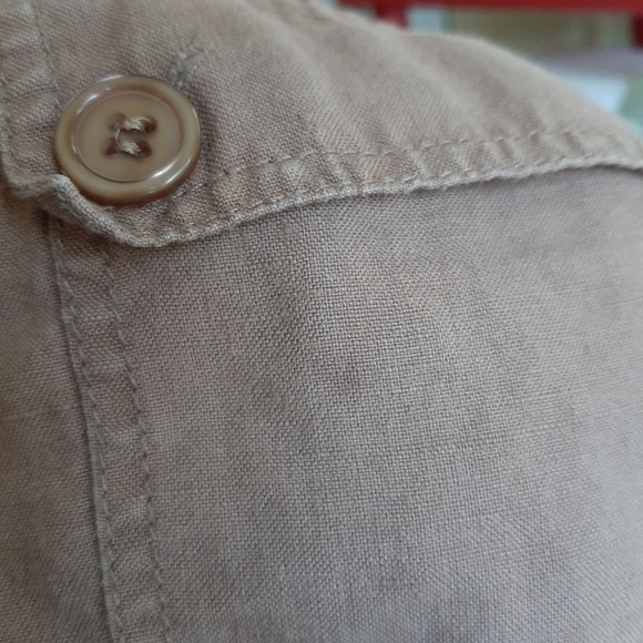 London Jean Chino 100% Linen Cropped Pants Lagenlook Coastal - Picture 10 of 10